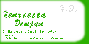 henrietta demjan business card